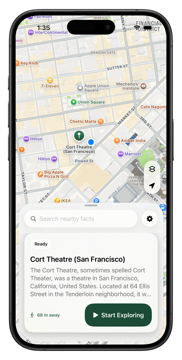 RouteWhisper App Map View